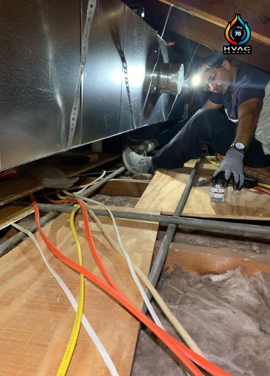 Zees AirConditioning crew providing duct work New Orleans service