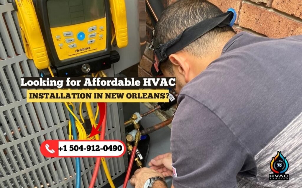 HVAC installation process in New Orleans home