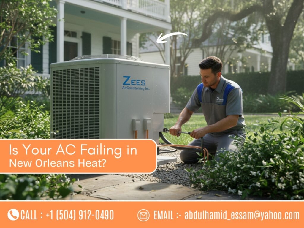AC replacement in New Orleans home by Zees AirConditioning Inc