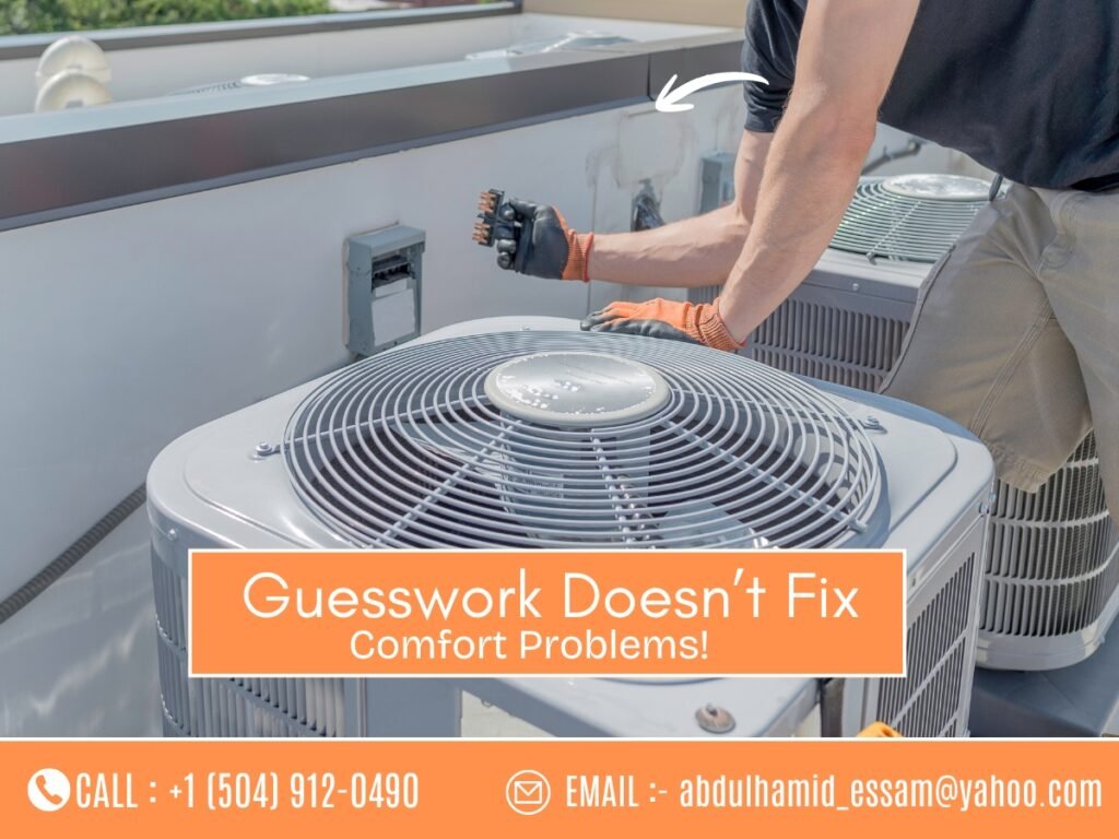 Professional HVAC evaluation in a New Orleans home