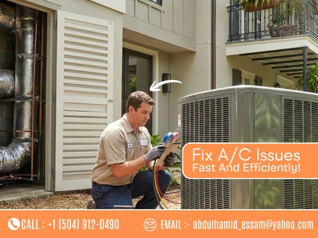 Troubleshooting new air conditioning installation problems in New Orleans