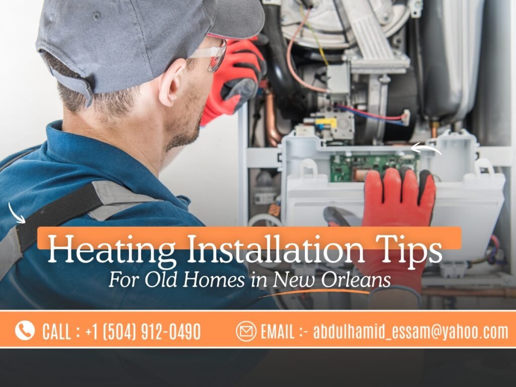 Heating installation in a historic New Orleans home by Zees AirConditioning Inc