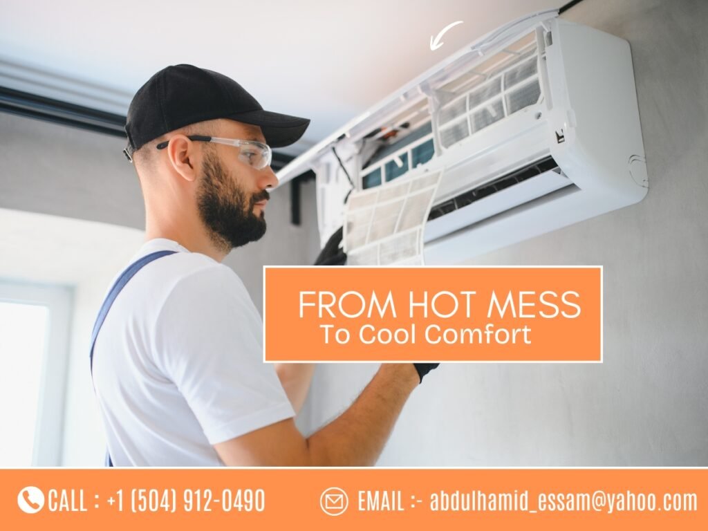 New Orleans living room with a newly installed air conditioner keeping the home cool and comfortable.