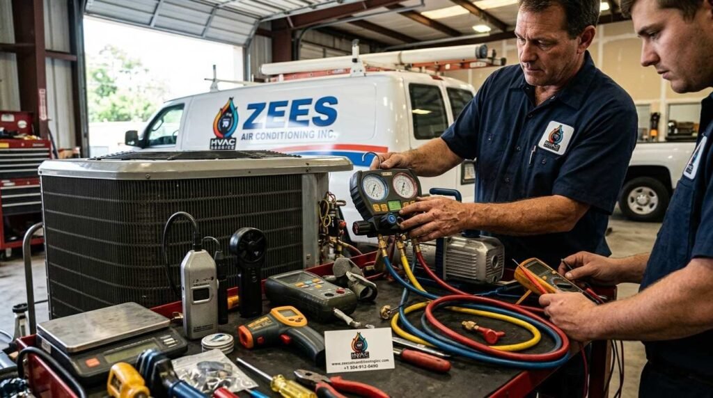 HVAC maintenance tools and equipment used by Zees AirConditioning in Metairie (2)