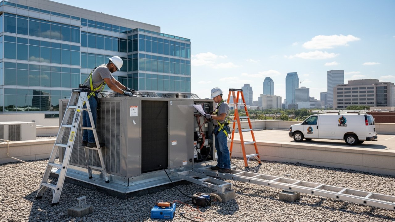 commercial rooftop AC repair Covington LA