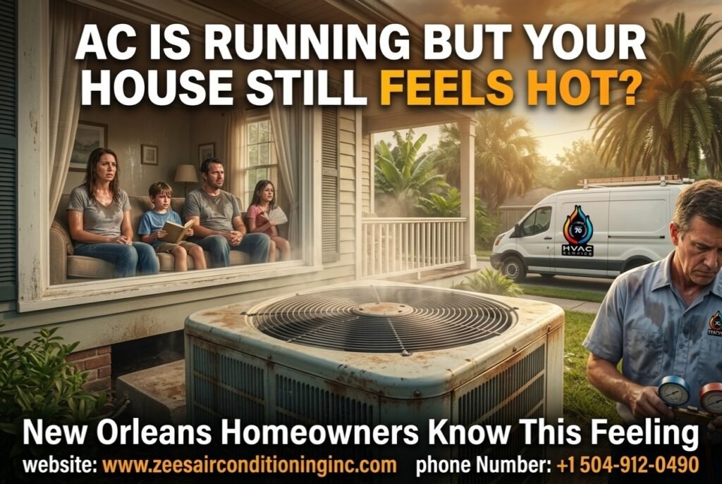 AC running but New Orleans home still feels hot and uncomfortable