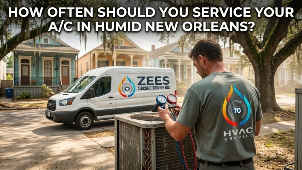 How often should you service your AC in humid New Orleans