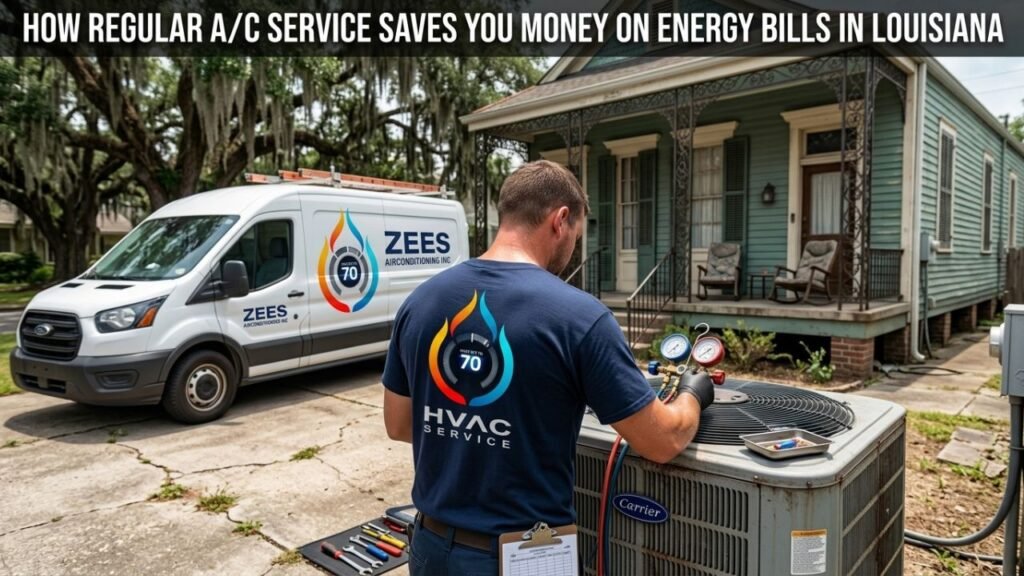 How regular AC service saves you money on energy bills in humid Louisiana