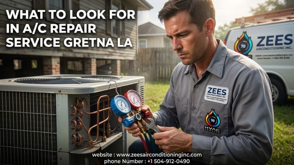 Professional AC repair technician in Gretna LA - choosing the best local service