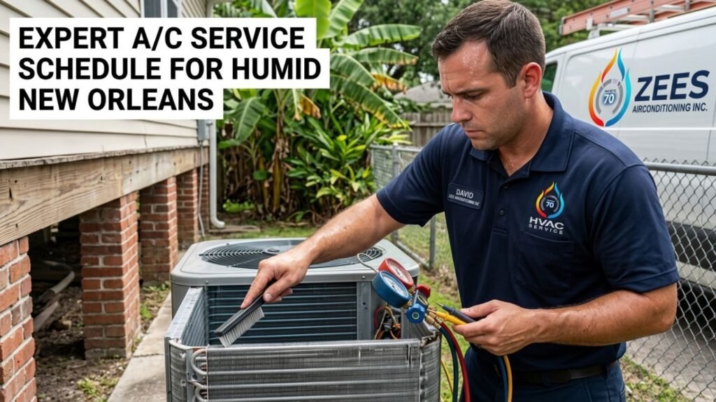 Professional AC service and maintenance in humid New Orleans