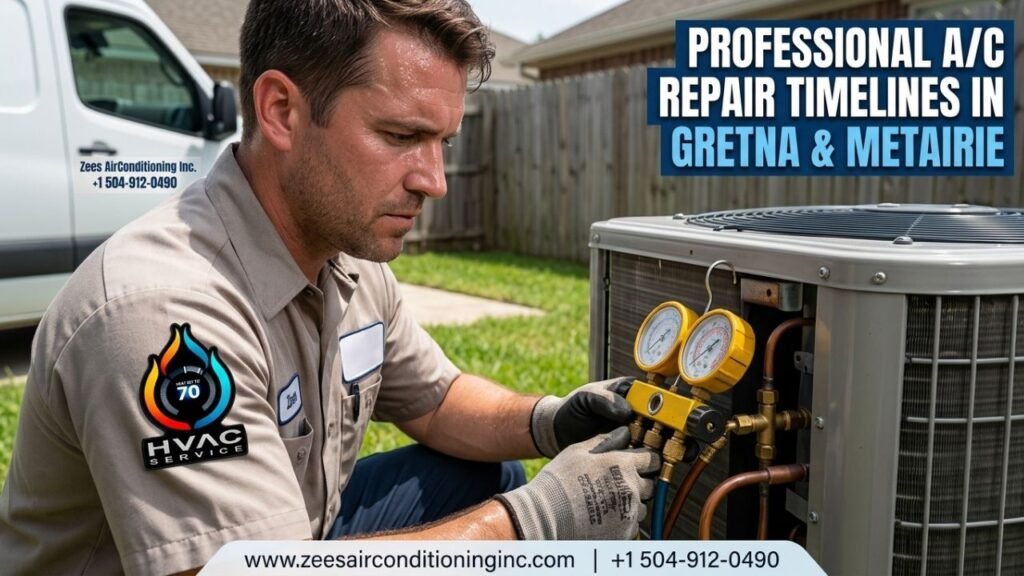 Professional same-day AC repair in Gretna and Metairie Louisiana