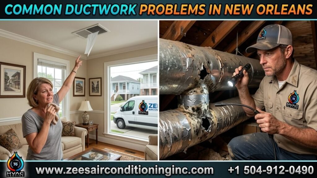 Signs of emergency ductwork problems New Orleans