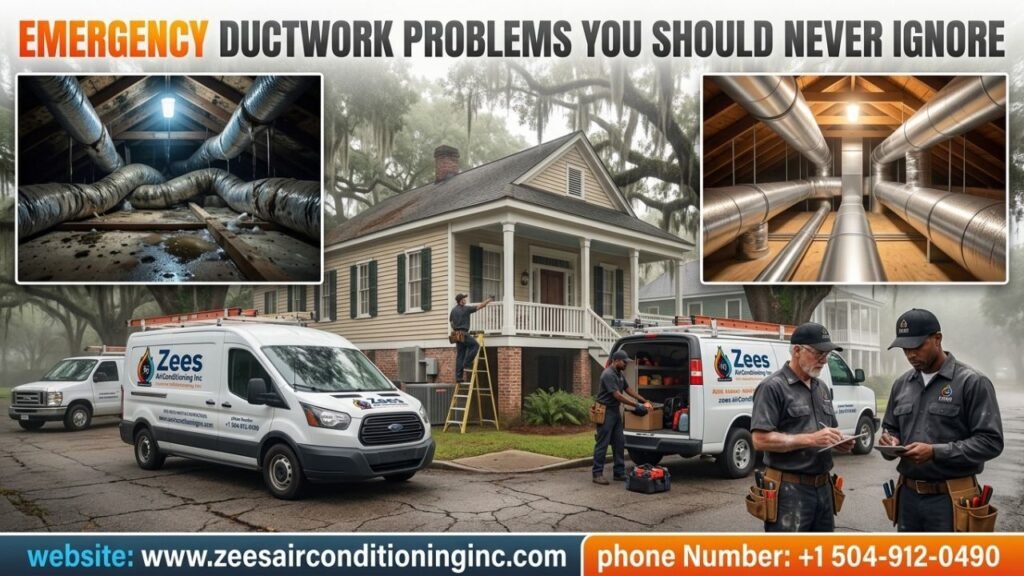 Emergency ductwork problems in New Orleans