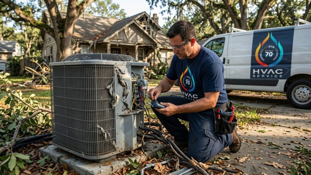 Professional diagnosis during heating repair in Gretna LA