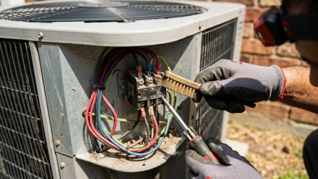 Repairing loose AC electrical connections without parts