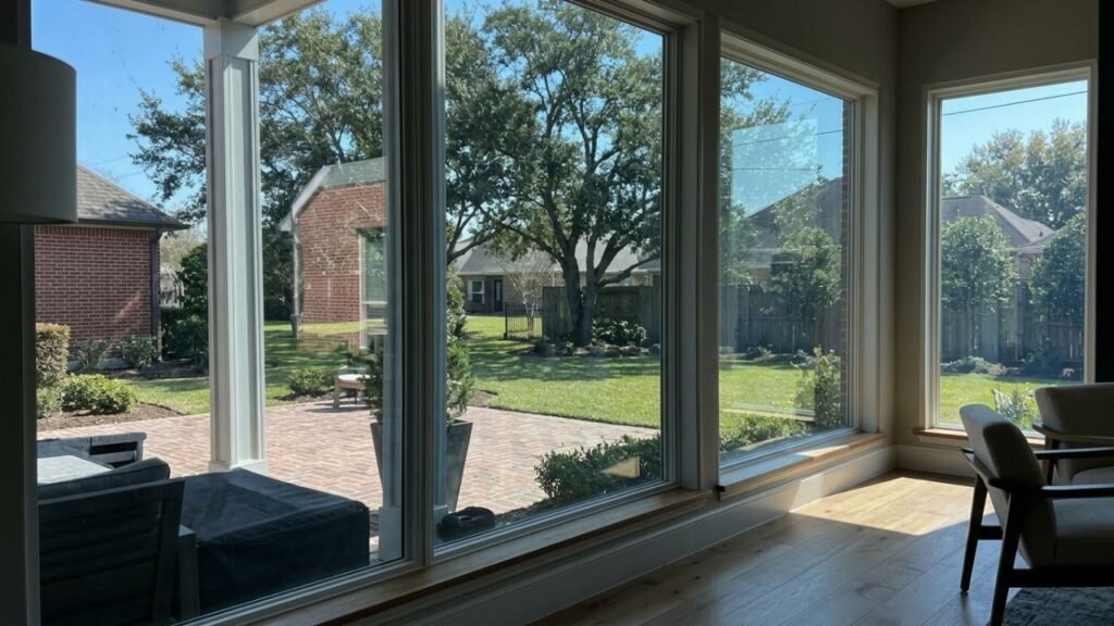 Solar window film reducing AC load in Louisiana home